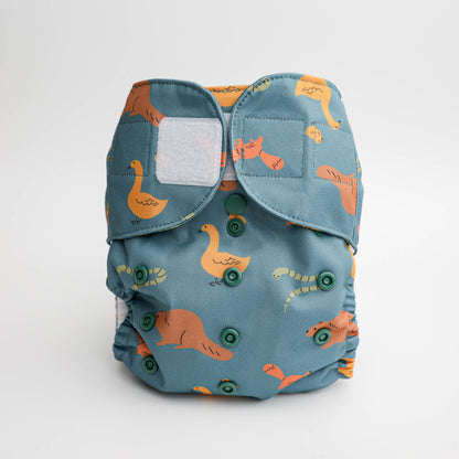 Luxe Pocket Cloth Diaper with Dual Inner Gussets and Athletic Wicking Jersey