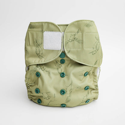 Luxe Pocket Cloth Diaper with Dual Inner Gussets and Athletic Wicking Jersey