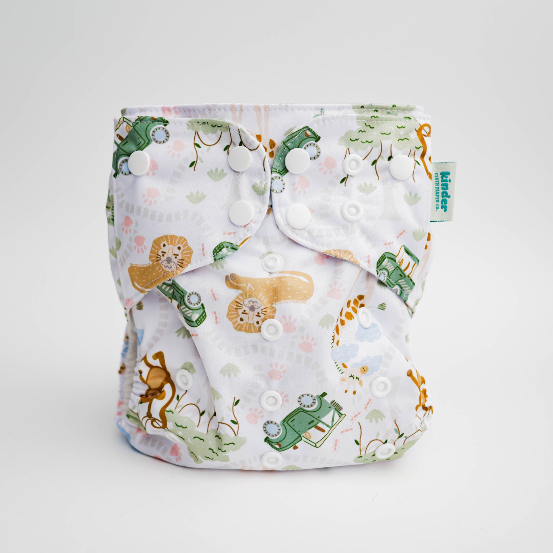 Animals and Insects: Essentials Pocket Cloth Diaper with Athletic Wicking Jersey, Grows with your Baby