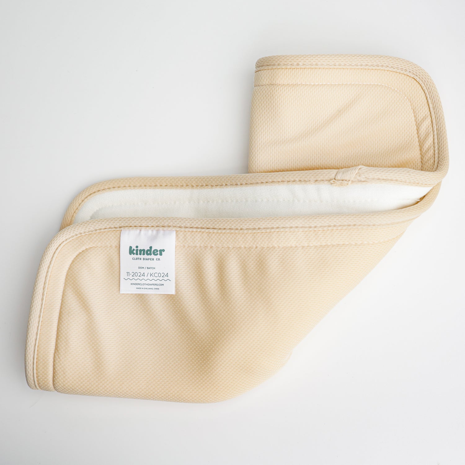 Bamboo Cotton Bookfold Cloth Diaper Insert with Athletic Wicking Jersey