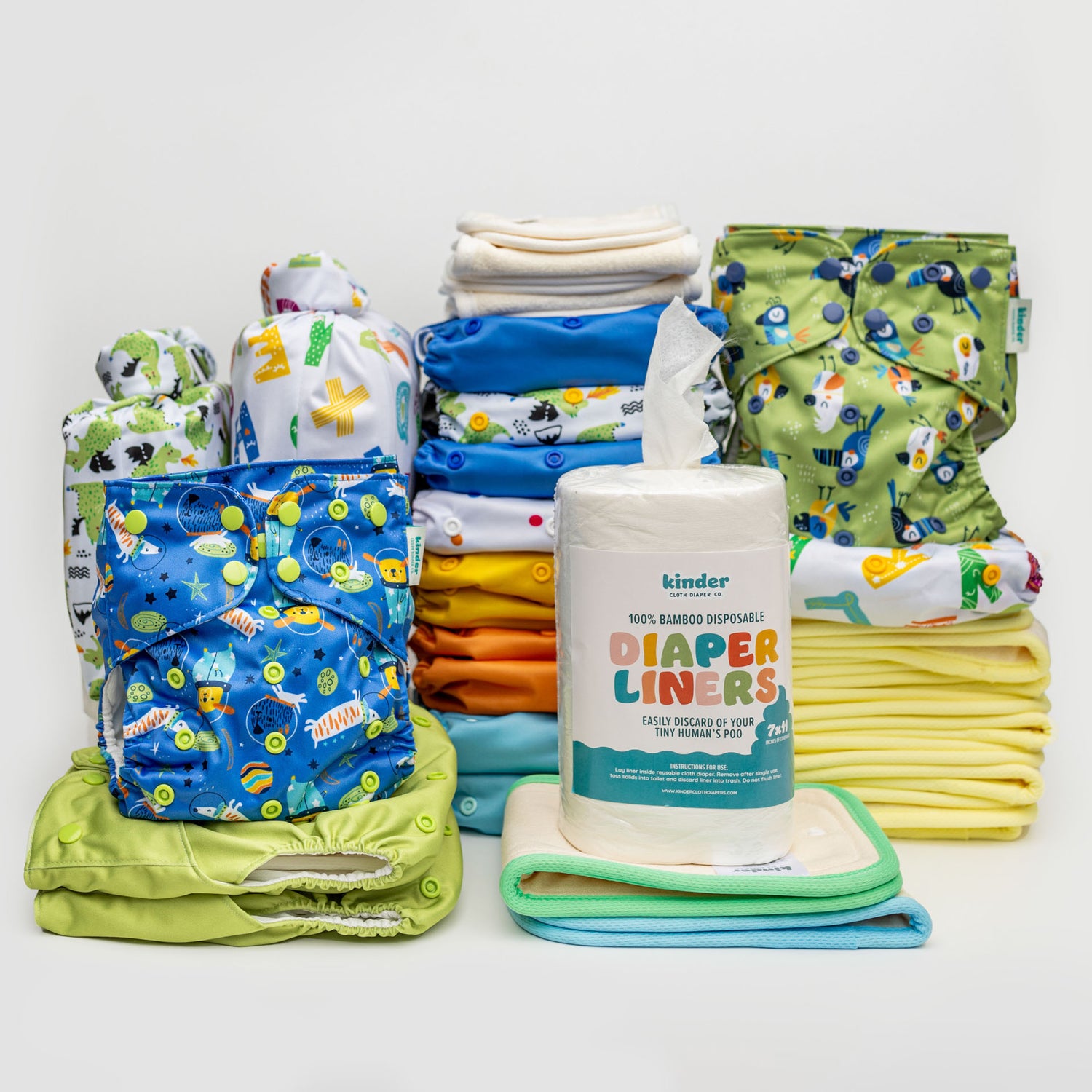 New Parent Starter Bundles: Pocket Cloth Diapers with Athletic Wicking Jersey and More