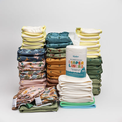 New Parent Starter Bundles: Pocket Cloth Diapers with Athletic Wicking Jersey and More