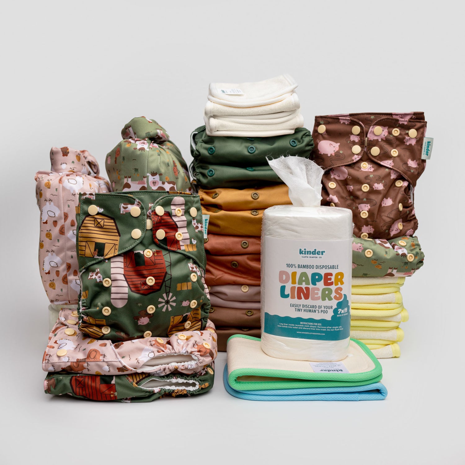 New Parent Starter Bundles: Pocket Cloth Diapers with Athletic Wicking Jersey and More