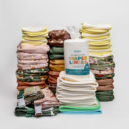 New Parent Starter Bundles: Pocket Cloth Diapers with Athletic Wicking Jersey and More