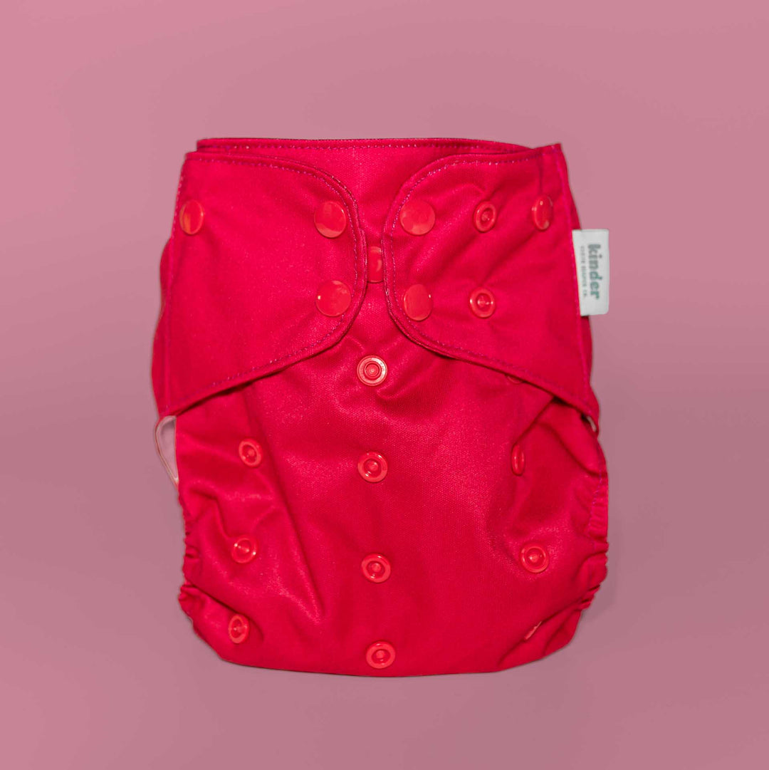 Nappy Cover - Cherry Red