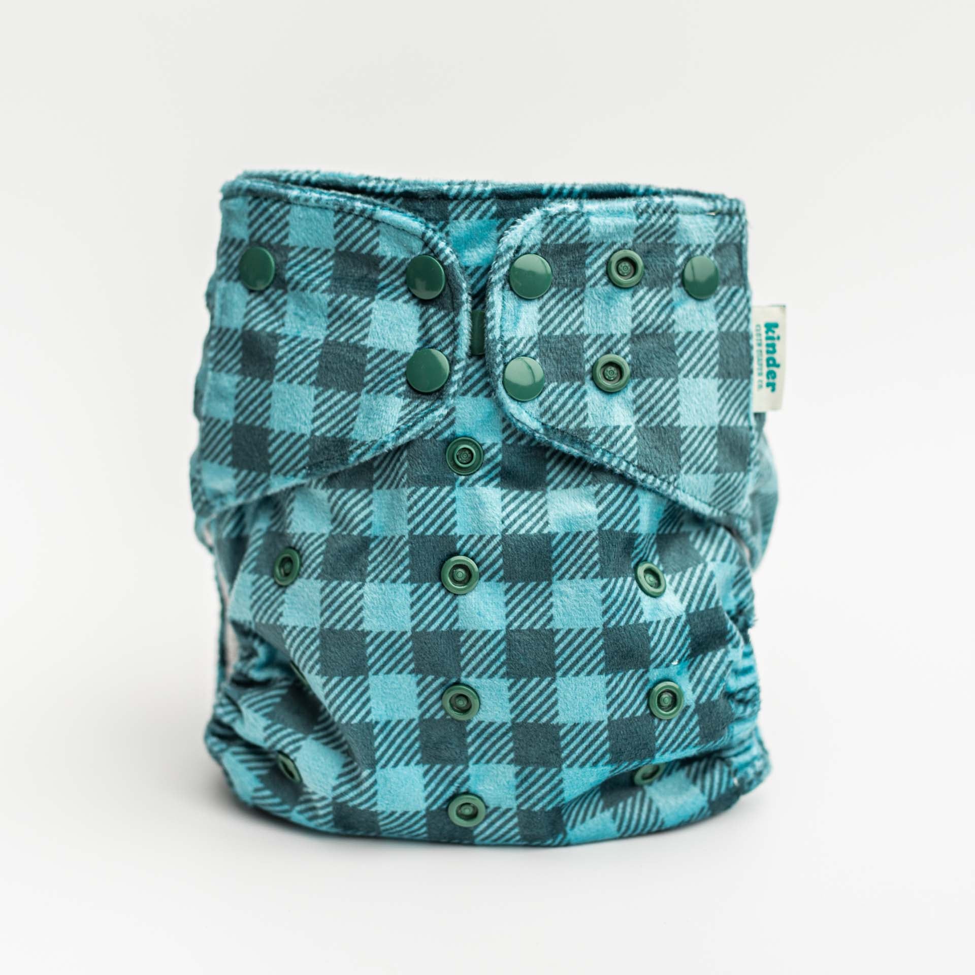 Patterned Basics Lounger Pocket Cloth Diaper — Minky Fleece with Athletic Wicking Jersey