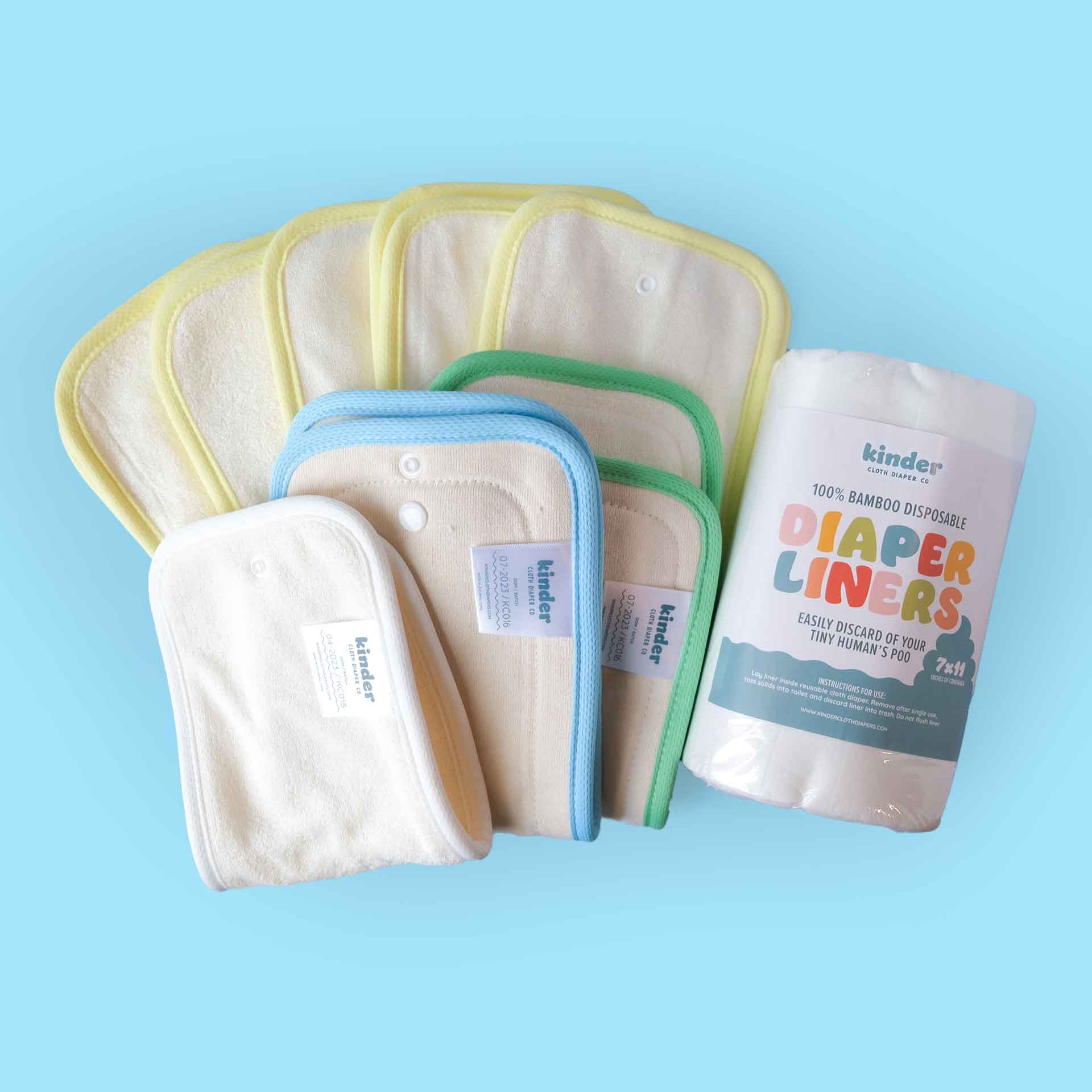 New Parent Starter Bundle Set of 5 Pocket Cloth Diapers with