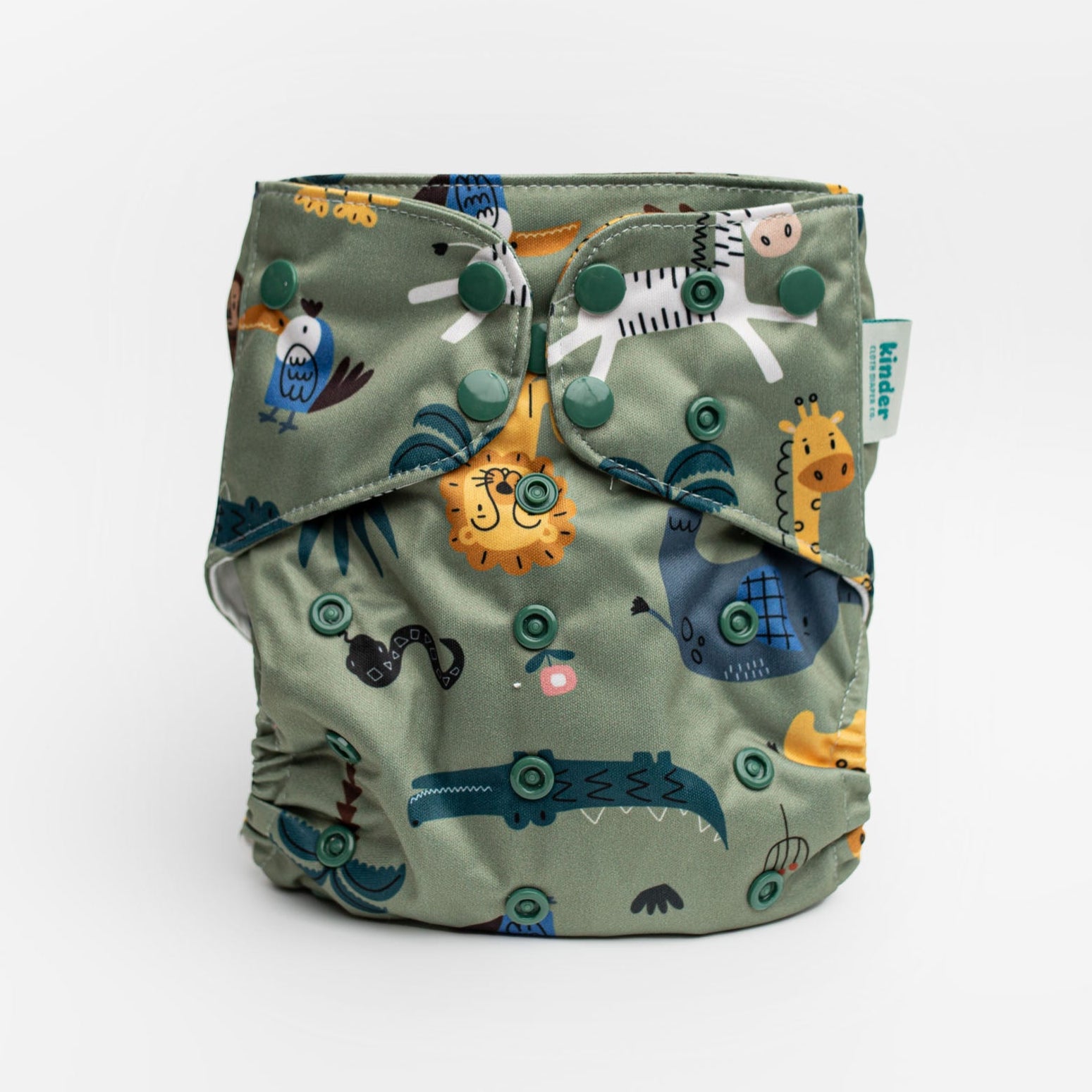 best reusable pocket diapers in safari animal prints gender neutral 