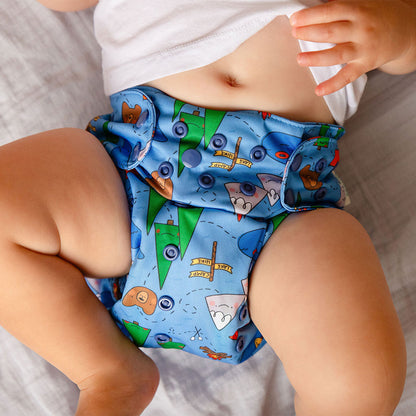 Artist Collaborations Pocket Cloth Diaper with Athletic Wicking Jersey