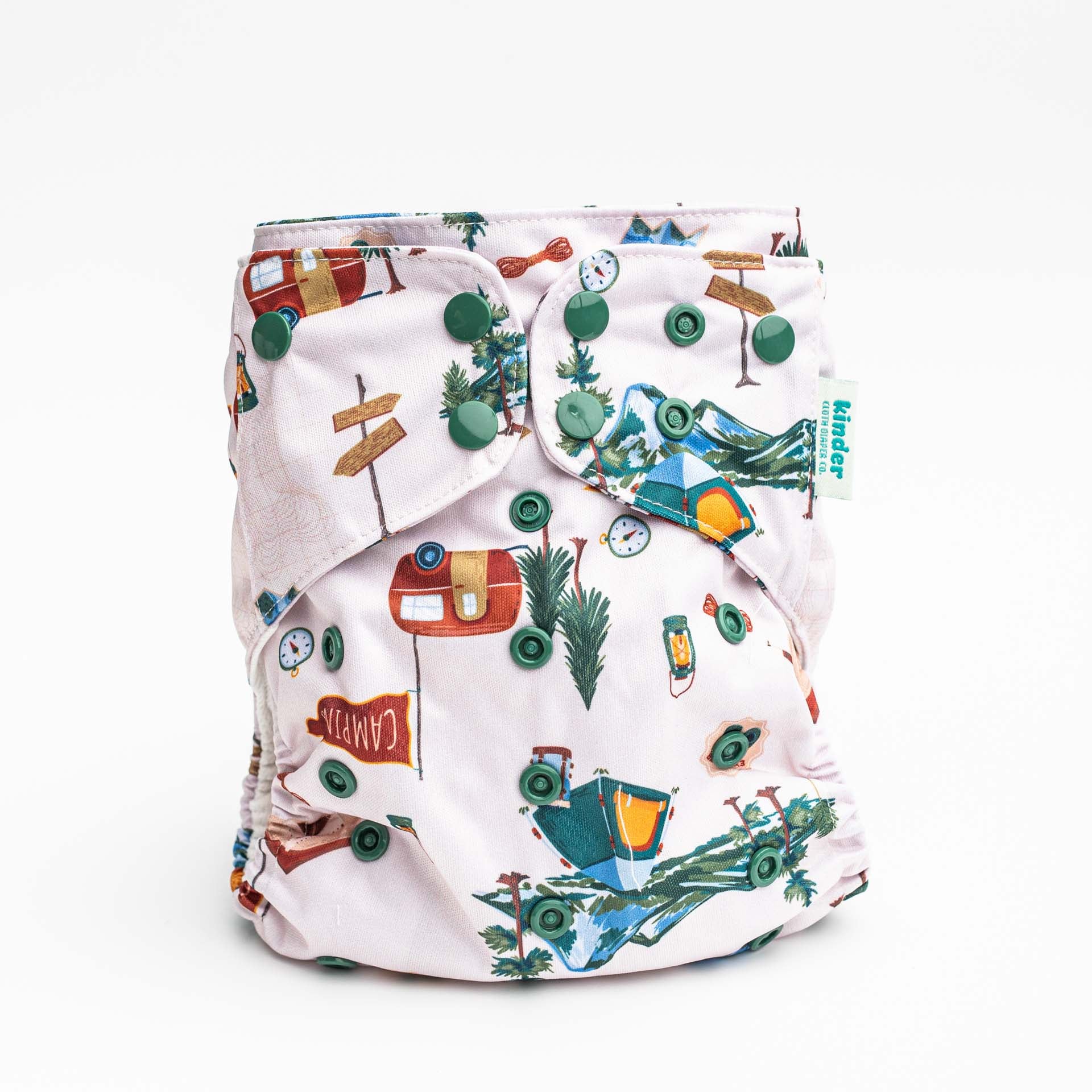 Patterned Pocket Cloth Diaper with Athletic Wicking Jersey