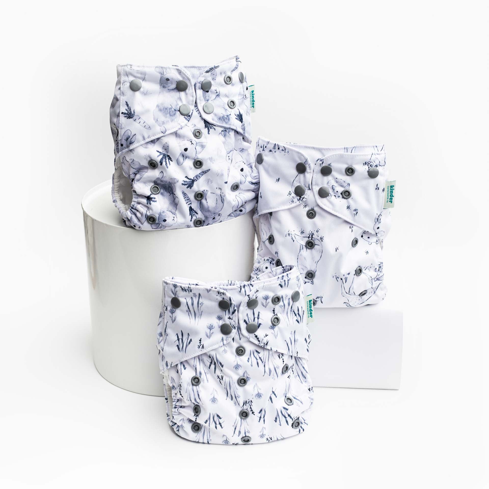 Patterned Pocket Cloth Diaper with Athletic Wicking Jersey