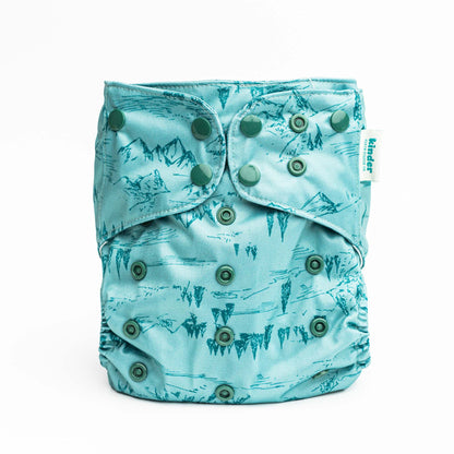 Botanicals Patterned Pocket Cloth Diaper with Athletic Wicking Jersey