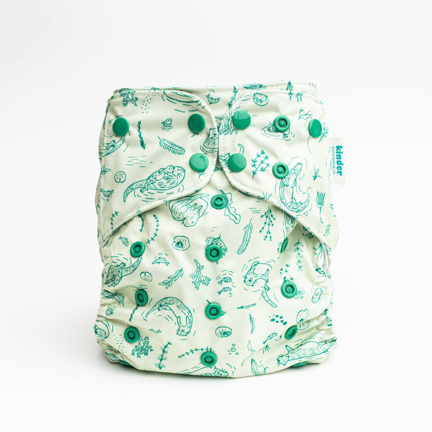 Botanicals Patterned Pocket Cloth Diaper with Athletic Wicking Jersey