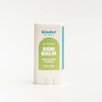 Kinder Cloth Diaper Co. organic diaper balm with natural ingredients, cloth diaper safe for sensitive skin twist up stick