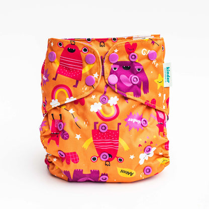 Patterned Basics Pocket Cloth Diaper with Athletic Wicking Jersey