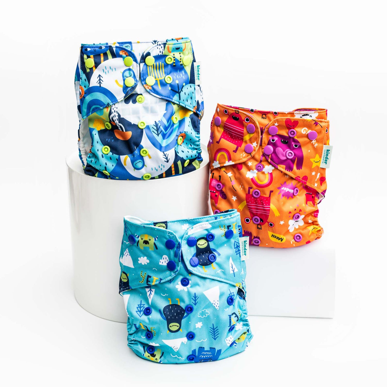 Patterned Basics Pocket Cloth Diaper with Athletic Wicking Jersey