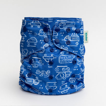 Patterned Basics Pocket Cloth Diaper with Athletic Wicking Jersey