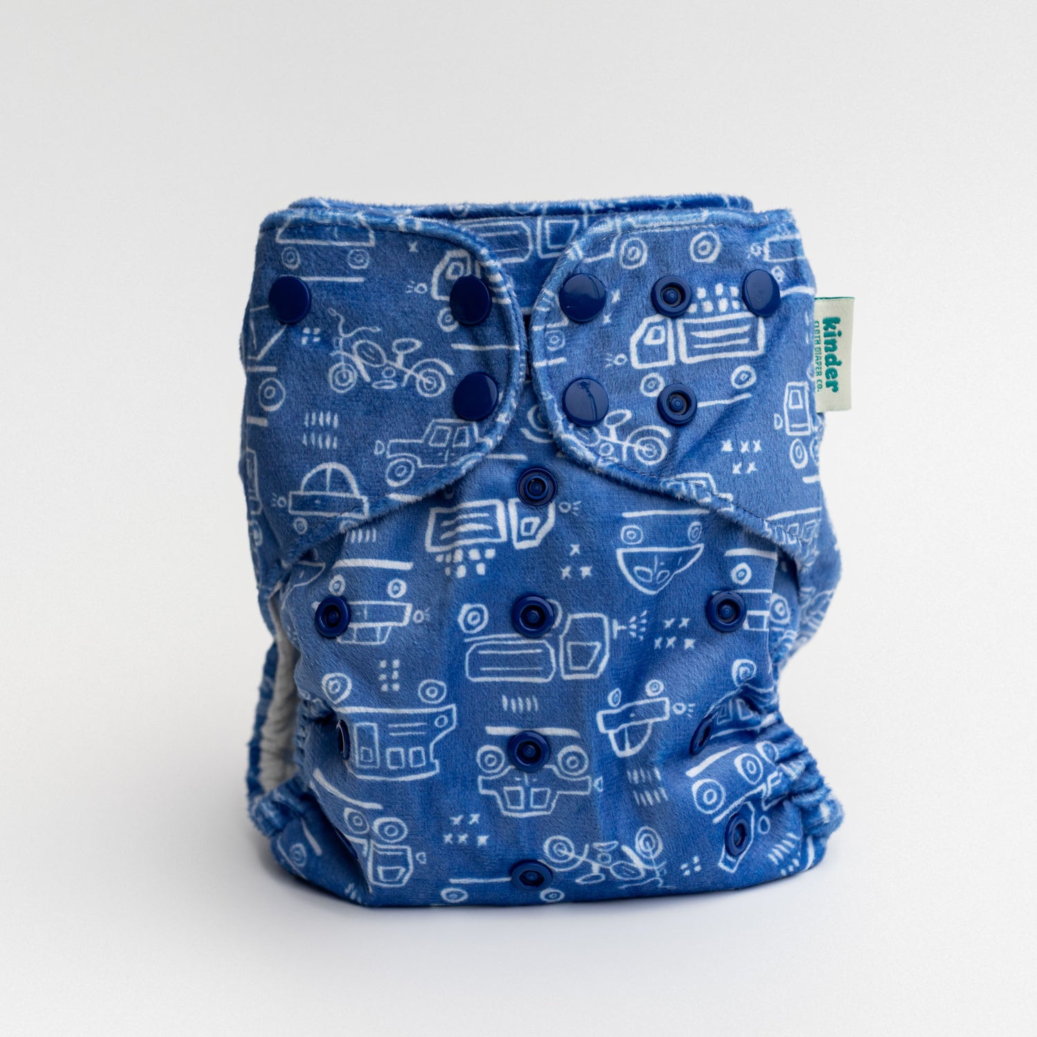 Patterned Basics Lounger Pocket Cloth Diaper — Minky Fleece with Athletic Wicking Jersey