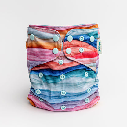 Patterned Pocket Cloth Diaper with Athletic Wicking Jersey