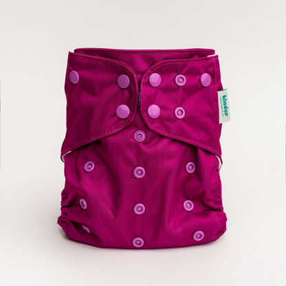 Solid Color: Essentials Pocket Cloth Diaper with Athletic Wicking Jersey, Grows with your Baby