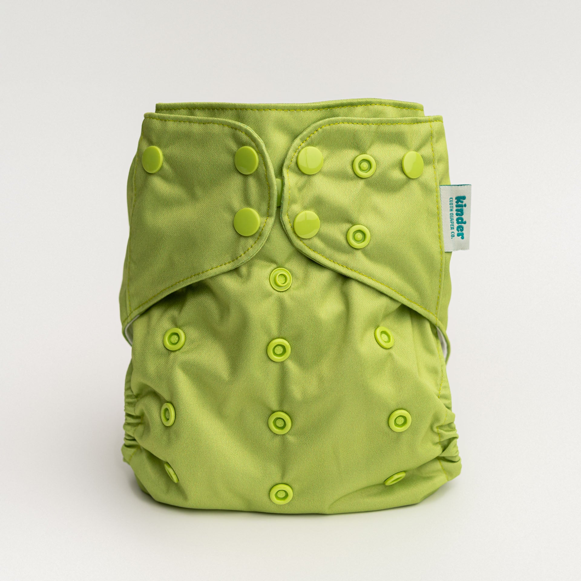 kinder cloth diaper co bright green pocket style cloth diaper with athletic wicking jersey mesh lining breathable fits most newborns and toddlers from birth to potty 