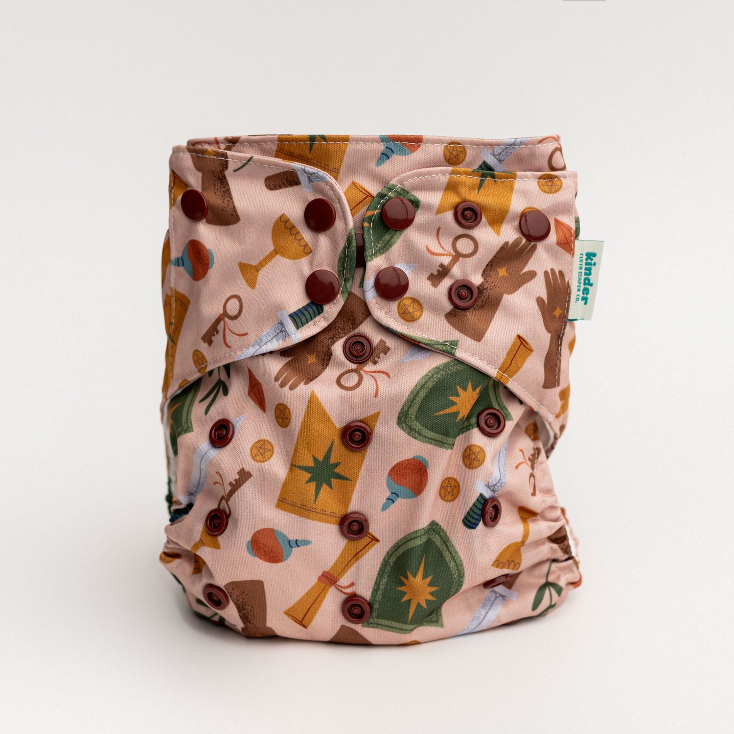 Patterned Pocket Cloth Diaper with Athletic Wicking Jersey