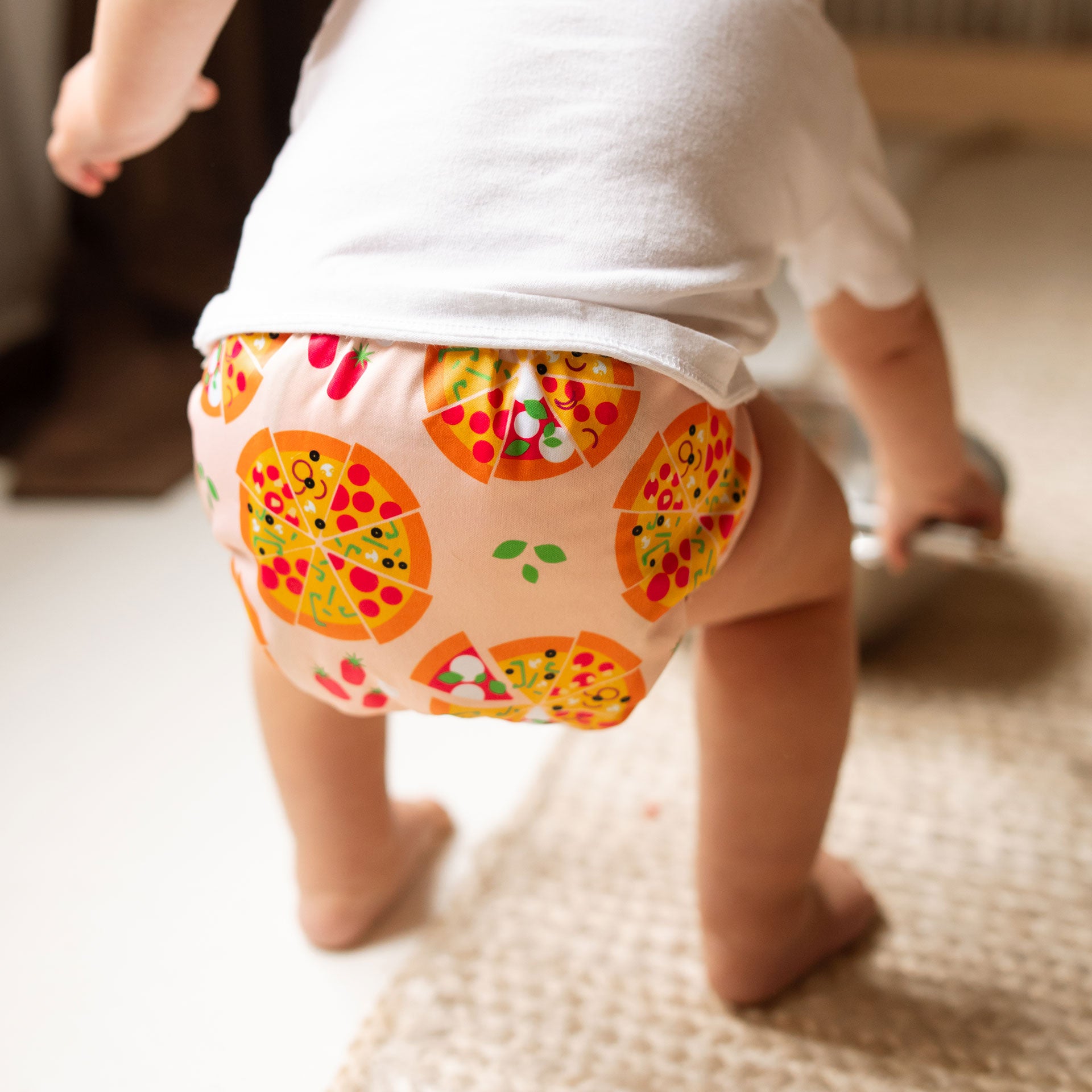 Patterned Basics Pocket Cloth Diaper with Athletic Wicking Jersey