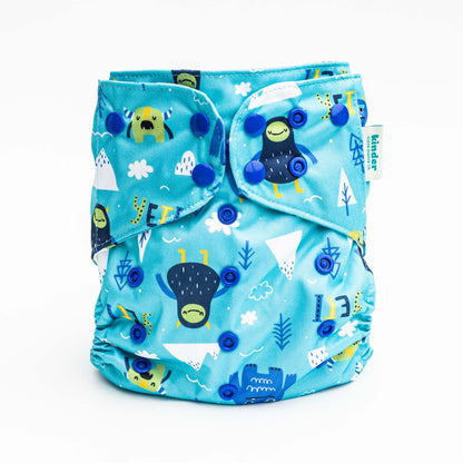 Patterned Basics Pocket Cloth Diaper with Athletic Wicking Jersey