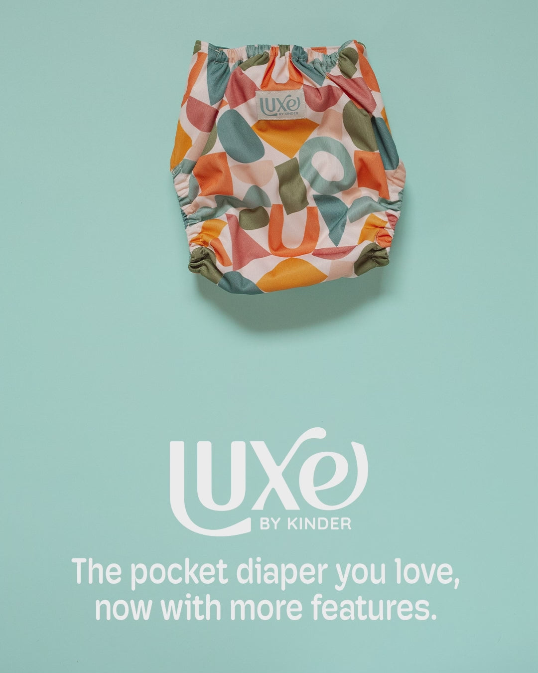 Luxe Pocket Cloth Diaper with Dual Inner Gussets and Athletic Wicking Jersey